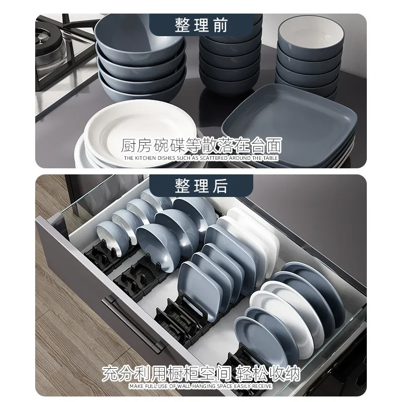 2024 подставка для сушки посуды кухонная регулируемая алюминиевая 2-уровневая