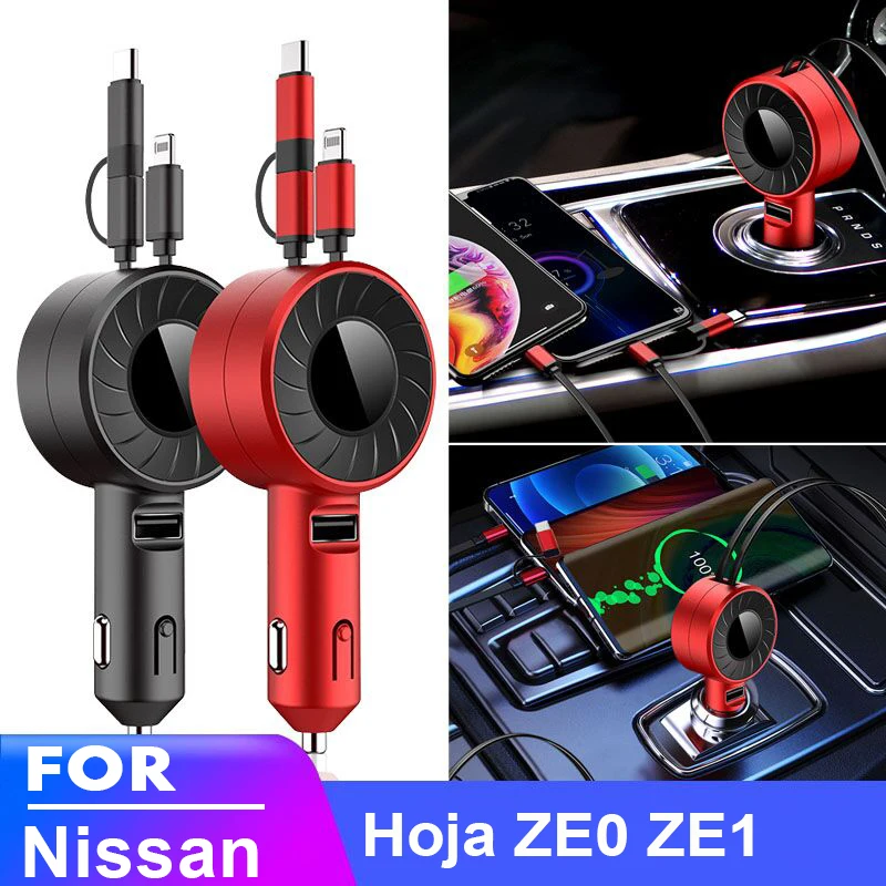 

USB Type C Car Charger for iPhone Android HUAWEI HONOR Xiaomi POCO Redmi Samsung Galaxy Realme UMIDIGI for Nissan Hoja ZE0 ZE1