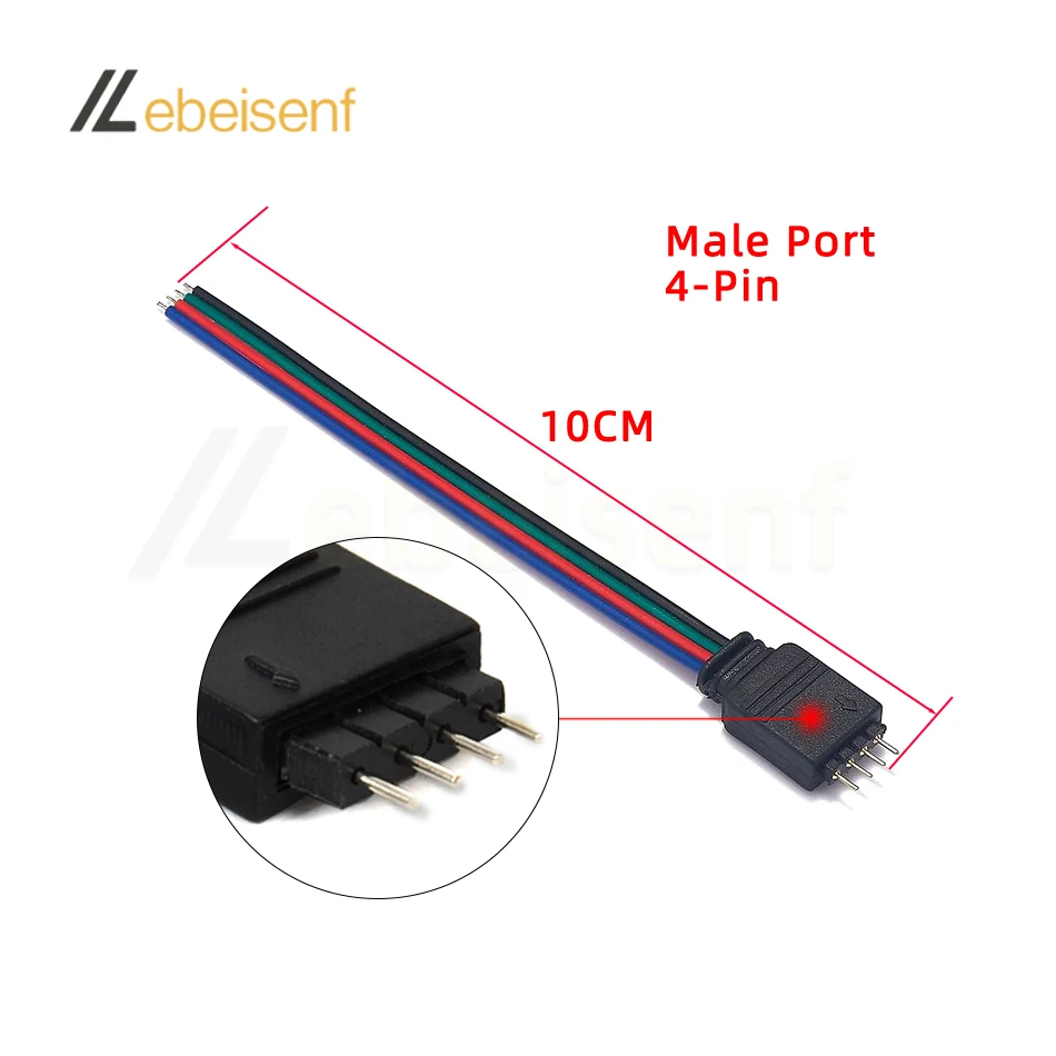 

LEBEISENF разъемы для светодиодной ленты RGB 4-pin/RGBW 10 шт.