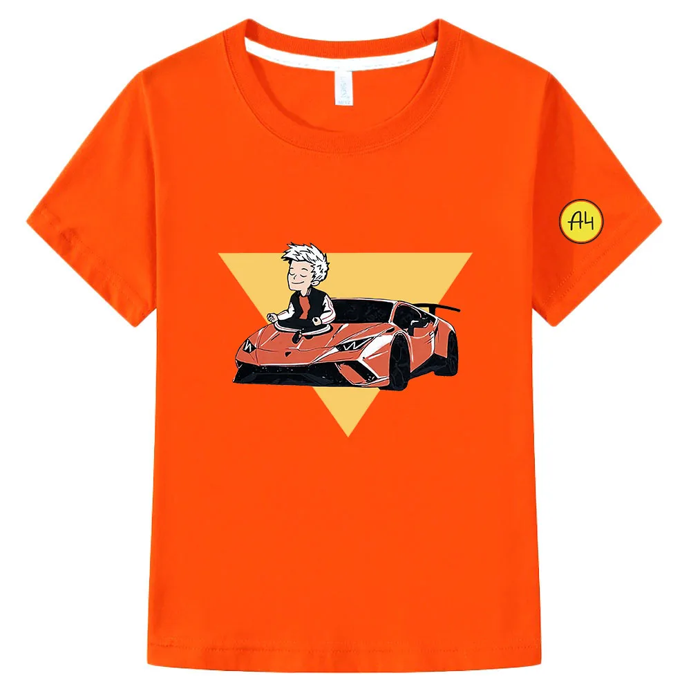 

Футболки Мерч А4, детские футболки из 100% хлопка, повседневная семейная одежда с принтом Мерч А4, Модные топы для мальчиков и девочек