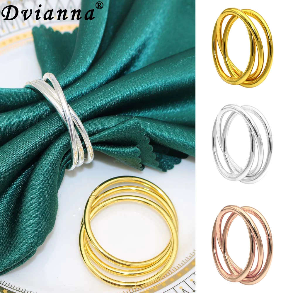 20 шт. золотые кольца для салфеток