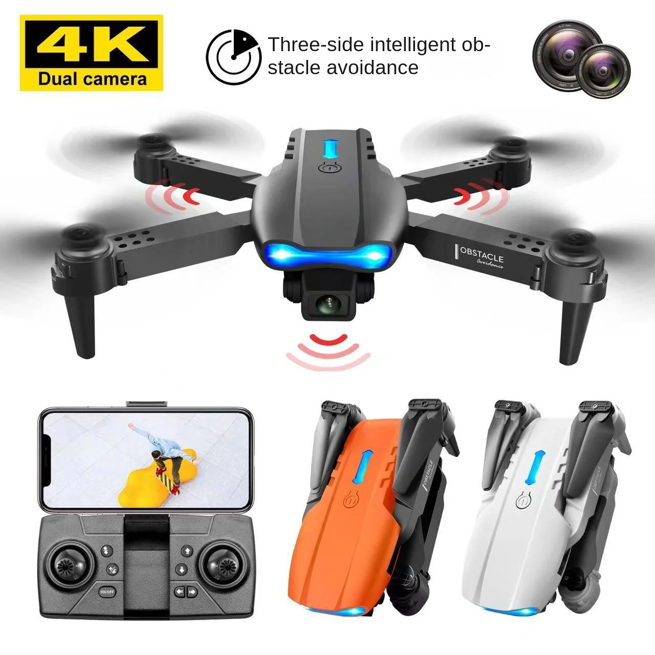 

Cross-border E99pro drone 4k HD aerial photography dual camera K3 quadcopter three-sided obstacle avoidance remote control aircr