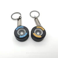 keychain fashion car tire rubber wheel rims keyring bag unisex for car lovers pendant ring car gift for bmw toyota