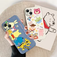 disney pooh bear toy story for apple iphone 13 12 11 pro max mini xs xr x 8 7 6s 6 plus liquid silicone soft phone case coque