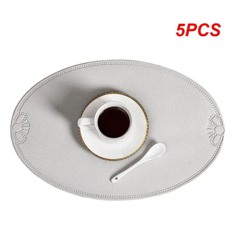 

5PCS Placemats Exquisite Printing Anti-scald And Heat Insulation Wine Red Heat Insulation Pad Household Pot Pad