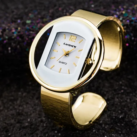 Часы наручные женские кварцевые, роскошные Брендовые с маленьким матовым золотым браслетом