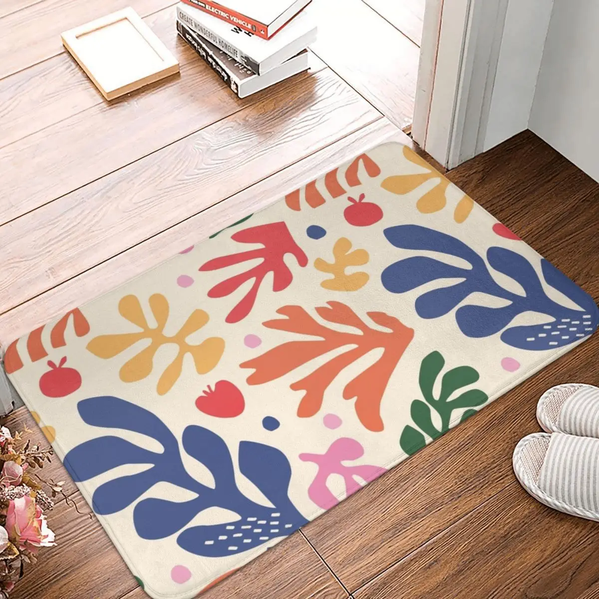 

Декоративный 3D коврик для ванной Matisse с цветами, нескользящий прочный прикроватный мат для прихожей, гостиной, кухни, ванной
