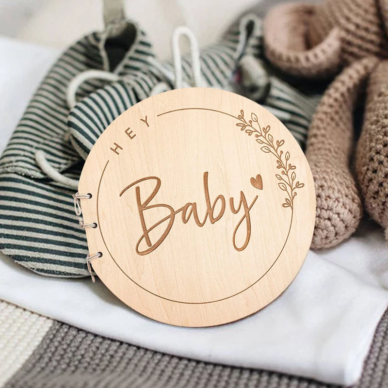 Деревянная круглая обложка книга для сообщений детей записей на крещение с 20