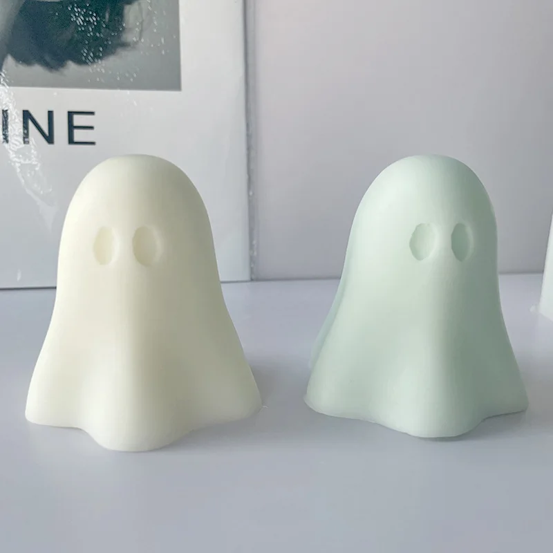 

Halloween Ghost Ghost Face Puppet Scented Candle Silicone Mold Halloween Plaster Decoration Decoration Molds for Resin Handmade