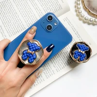 klein blue phone holder metal plating bear foldable phone grip for iphone samsung xiaomi phone accessories
