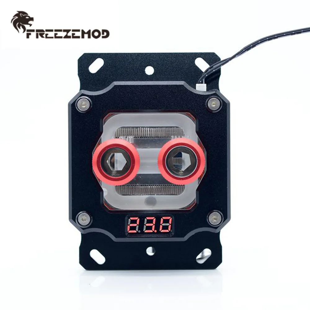 

FREEZEMOD CPU Water Cooler Block LCD Sensor Display LCD Screen AMD AM3 AM4 Ryzen Cooler PC MOD Copper Water Cooler Thermometer