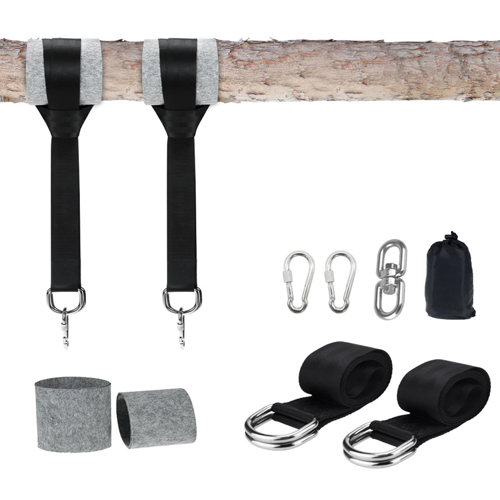 

Sporting Swing Belts Swing Hanging Kit Camping Hiking Black Hanging Nylon Rope Shoulder Straps Swing Straps Kit