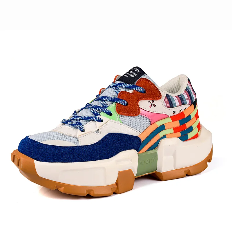 

Кроссовки мужские на толстой подошве, Повседневная Удобная Обувь для прогулок, на шнуровке