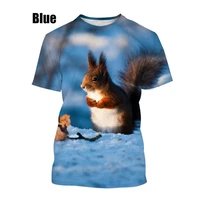 hot sale funny squirrel 3d printed t shirt mens unisex fashion casual round neck t shirt