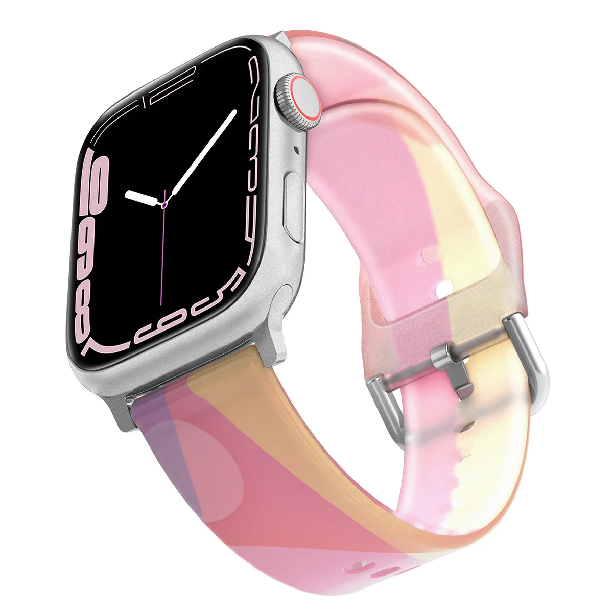 

Силиконовый цветной браслет Aurora для Apple Watch Band 38 мм 40 мм 41 мм 45 мм, ремешок для смарт-часов, браслет для iWatch Series 7 5