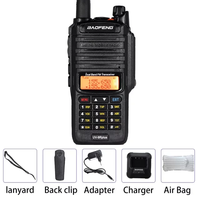 Baofeng UV-9R plus Walkie Talkie Waterproof Dual Band Portable CB Hunting Ham Radio UV 9R Plus hf Transceiver 9R Transmitter