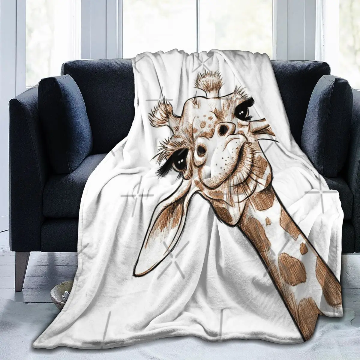 

Одеяло с рисунком жирафа, модное одеяло для лица, для особых дней, нескользящее, разных размеров