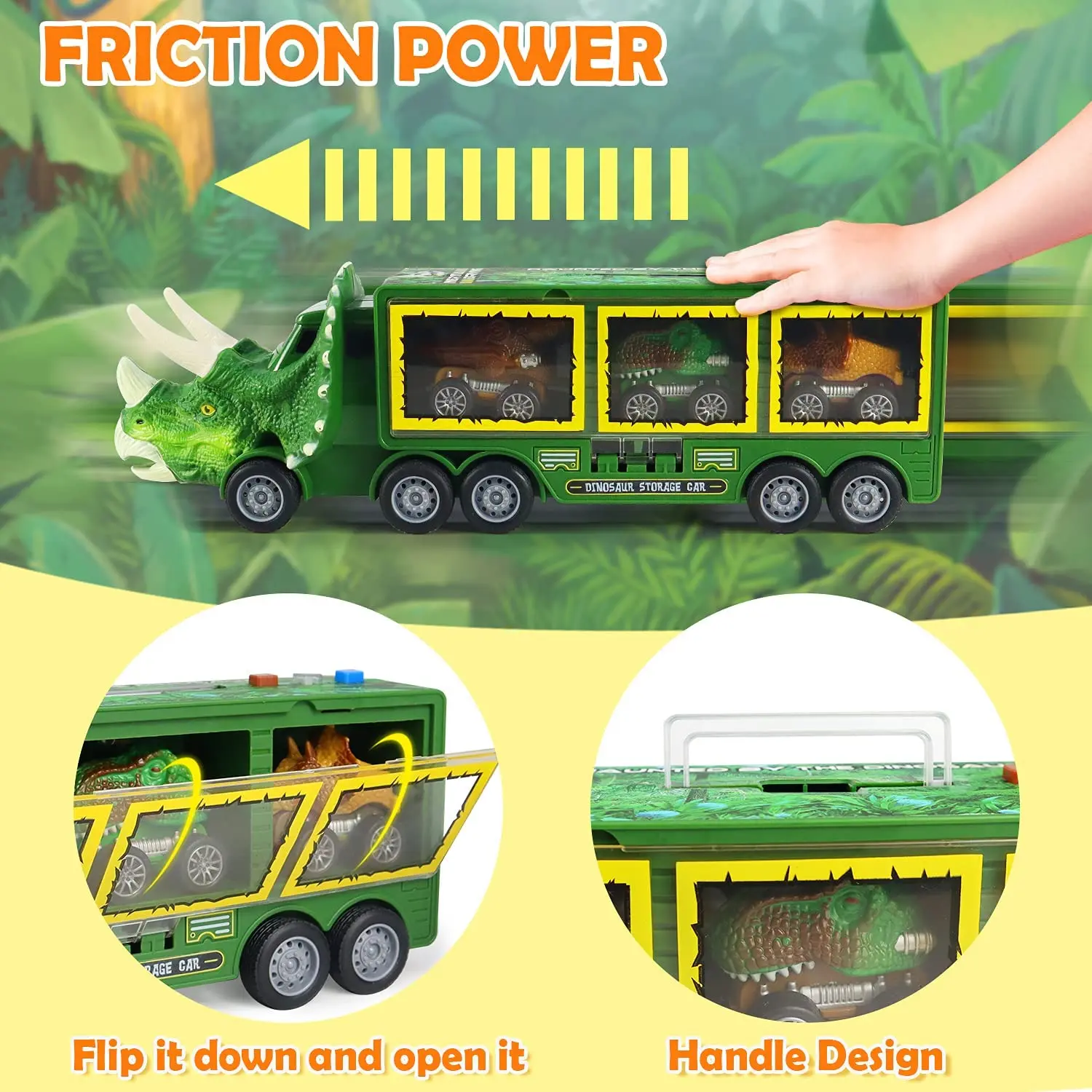 Динозавр грузовик для транспортировки задний динозавр автомобиль модель