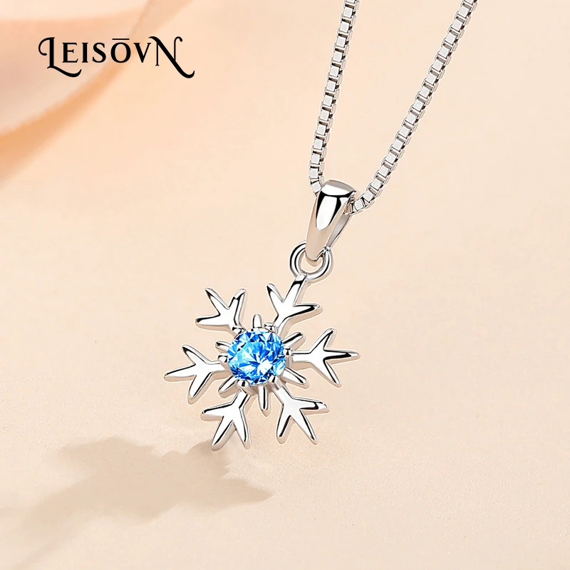 

Women 2022 New Snowflake Pendant Necklace Korean Fashion Luxury Cubic Zircon Neck Chain For Gift Birthday To Girlfriend And Mom