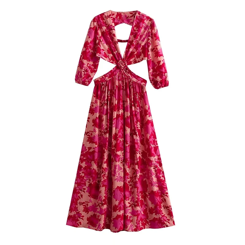 

2022 летние сексуальные женские платья макси, женские платья в морском и праздничном стиле с V-образным вырезом, большие платья с открытой спи...