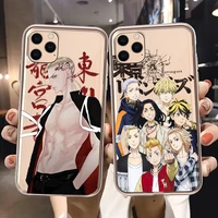 fashion tokyo revengers phone cover for iphone 11 12 13 pro max x xr xs max 6 6s 7 8plus 12 13mini soft silicone clear tpu case