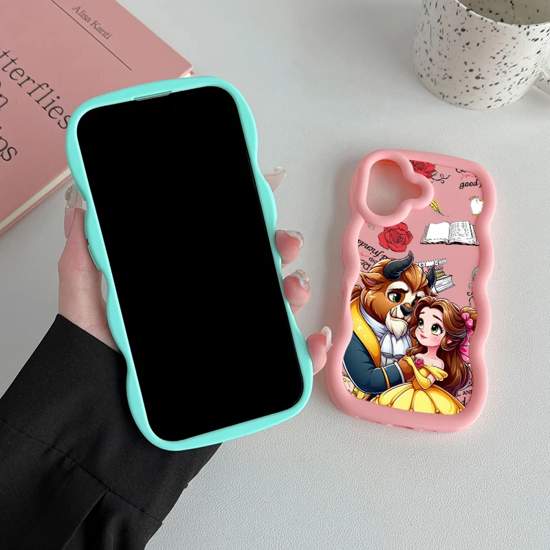 Милый мягкий защитный чехол для телефона с изображением красавицы и чудовища iPhone