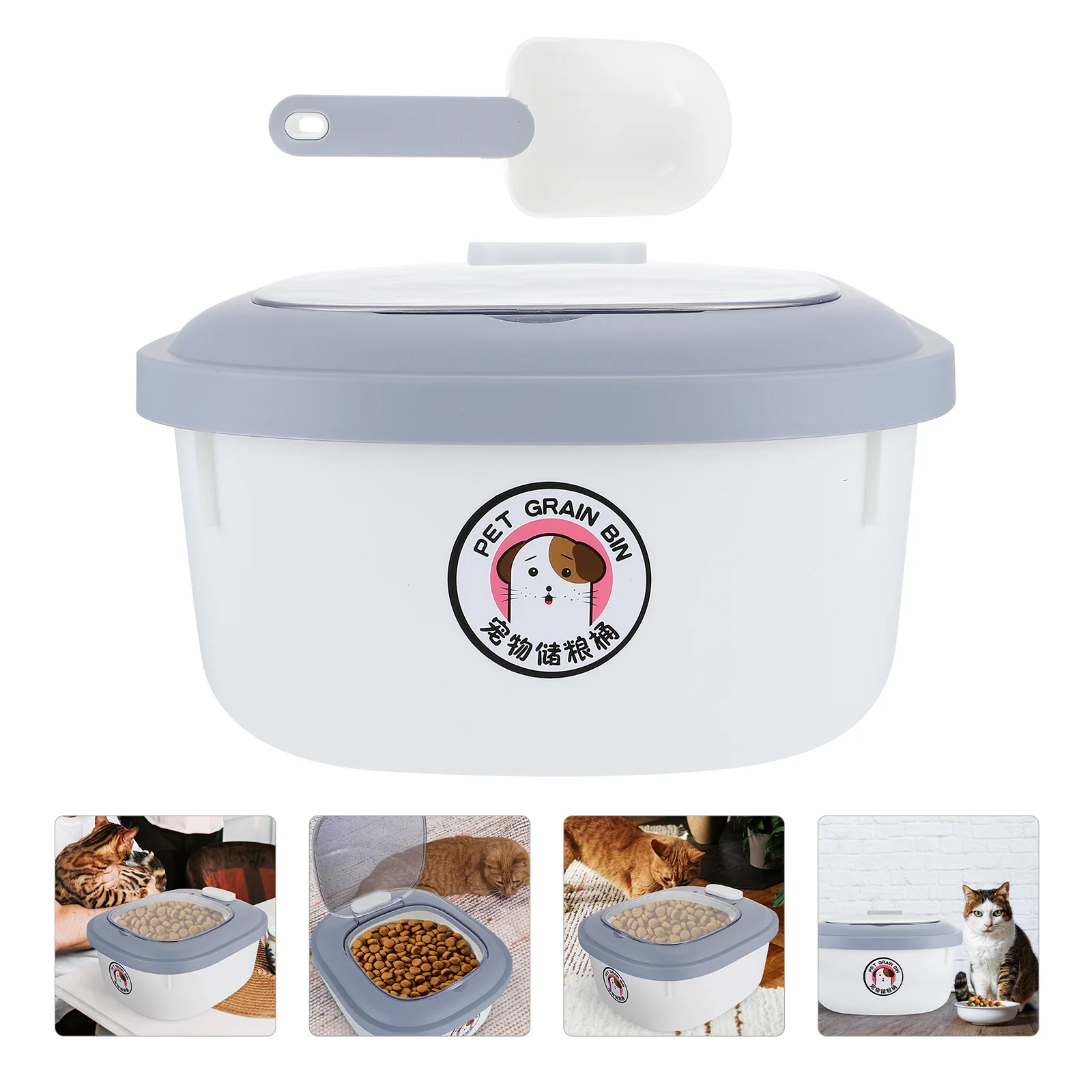 

Storage Containerdispenser Cereal Kitchen Containers Bucket Rice Tank Jar Transparent Jars Canisters Countergrain Dry Cat Pet
