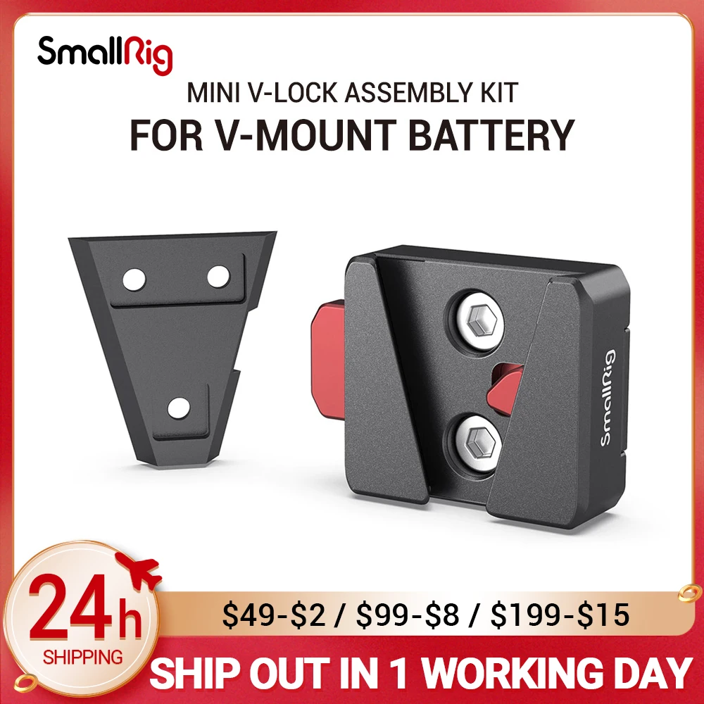 

SmallRig Mini Lightweight V-Lock portable Assembly Kit Featuring Two 1/4-20 mounting holes - 2801