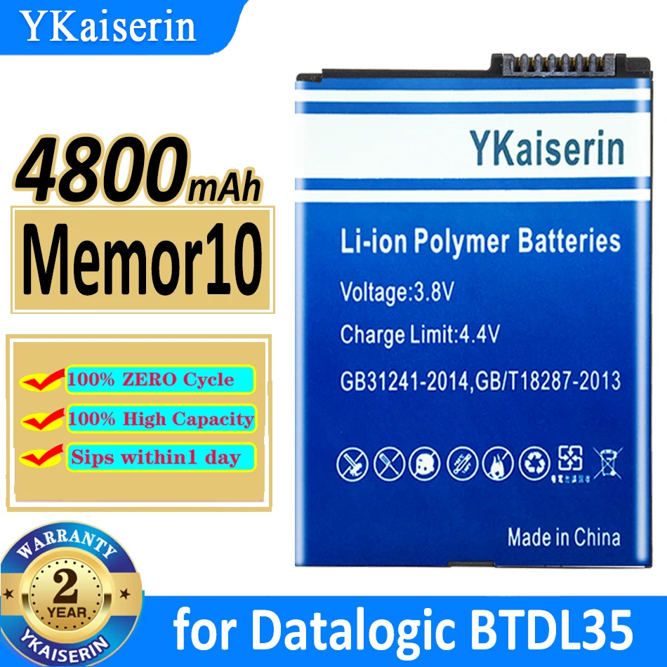 

YKaiserin Battery Memor10 4800mAh for Datalogic BTDL35 Memor 10 Bateria