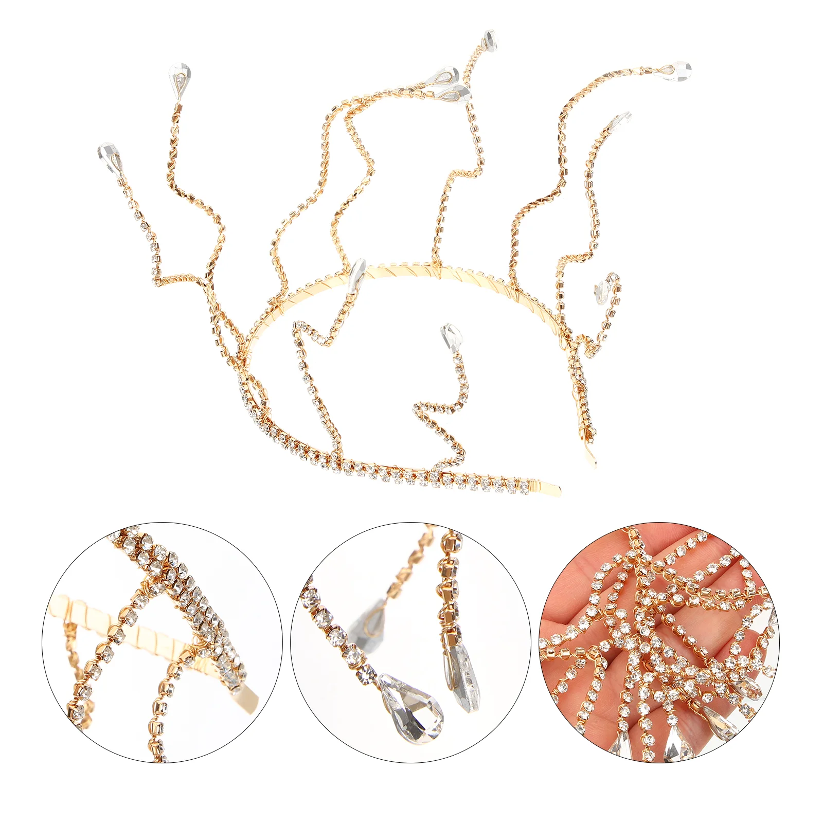 

Ручная головная повязка Miss Bride Женская металлическая Свадебная головная повязка аксессуары для волос для невесты