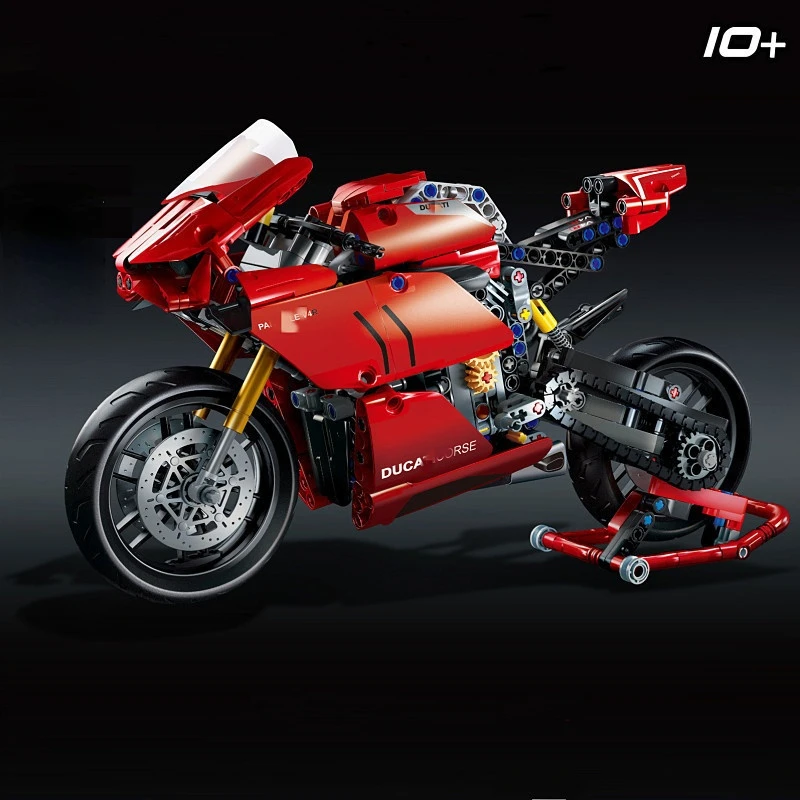 

646pcs Constructor Ducatis Panigale V4 R Motorcycle Building Blocks Bricks Toys For Boys Kids Toys Christmas Gifts 42107
