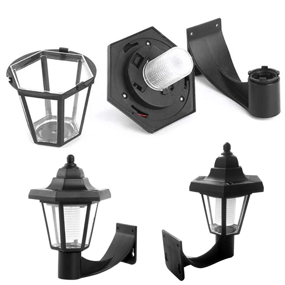 2 шт. настенная лампа с солнечной батареей