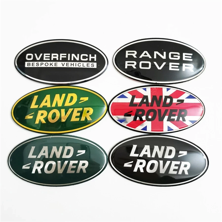 

3D ABS Car Stickers Front Grille Badge Emblem Accessories For Range Rover Freelander Discovery OVERFINCH SVR