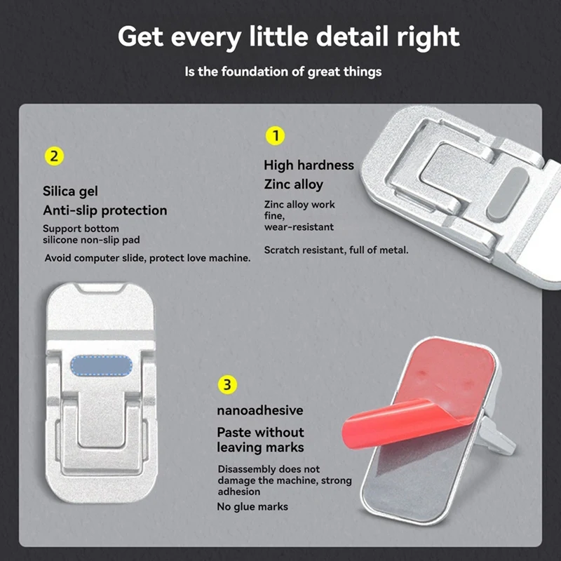 Мини-подставка для ноутбука портативная невидимая складная охлаждающая