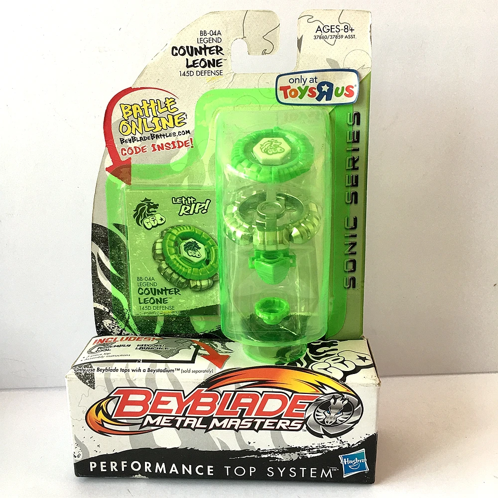 

Toupie Metal Masters Exclusive Single Pack Beyblade BB-04A LEGEND COUNTER LEONE 145D DEFENSE AGES 8+