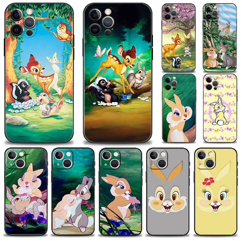 

Phone Case For iPhone 14 13 12 11 Pro Max 6 6S 7 8 Plus X XS XR 12 13 Mini Soft Silicone Cover Disney Bunny Rabbite