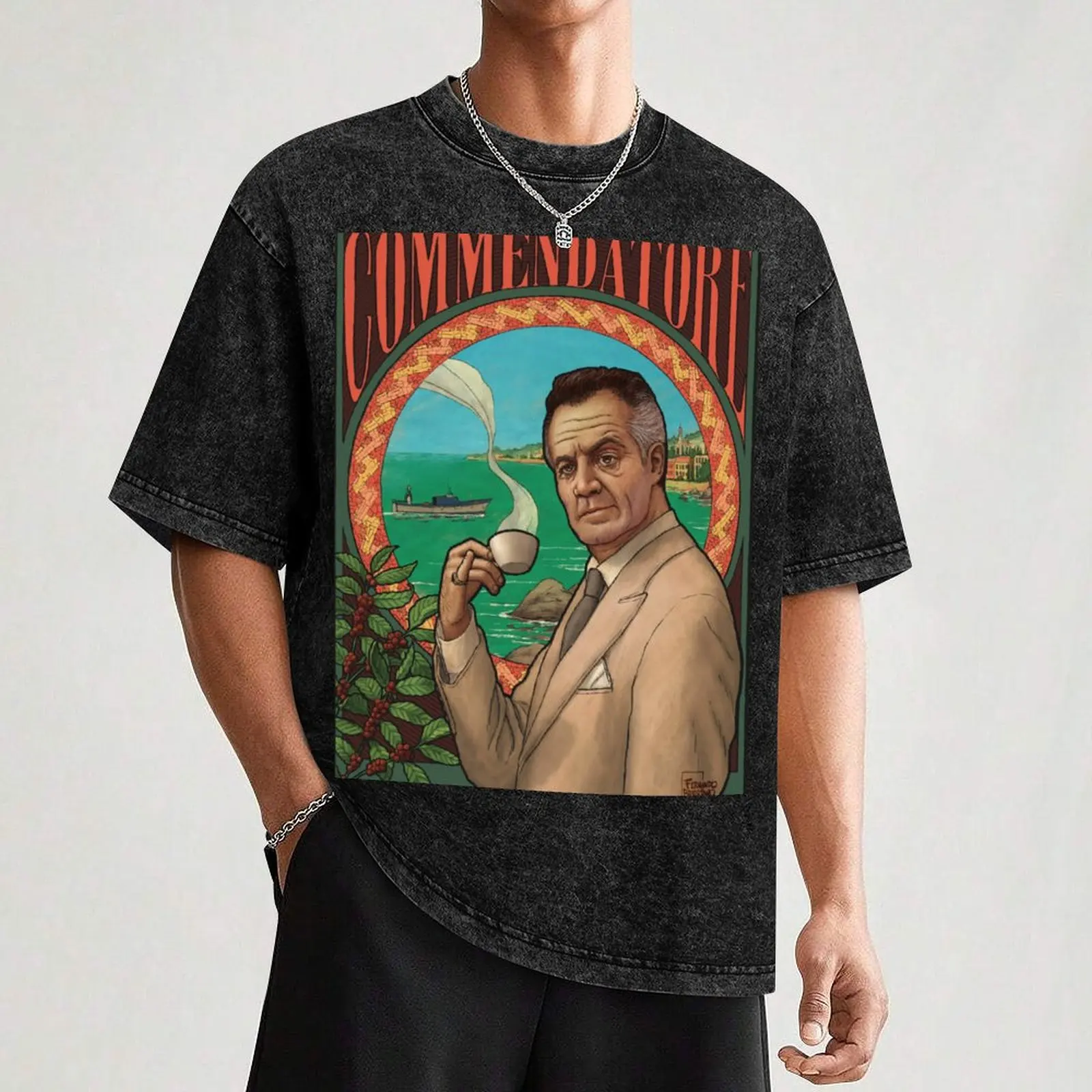 Commendatore - The футболка с изображением персонажей сериала Клан Сопрано коротким