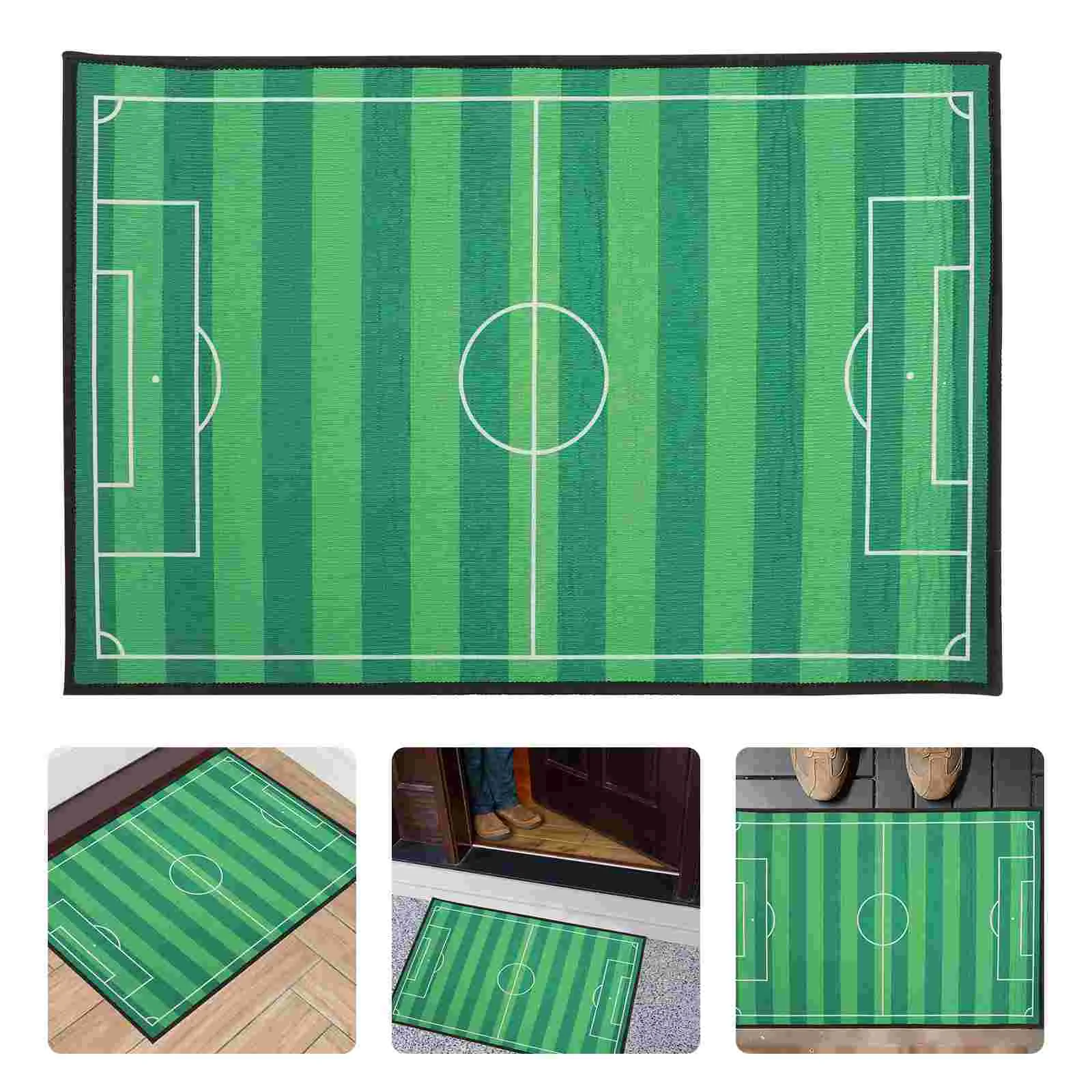 

Football Mat Door Field Rug Bedroom Cartoon Flannel Doormat Floor Front Rugs Entrance Shower Indoor Boys Bath Carpet Outdoor