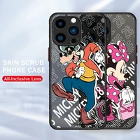 frosted fun mickey minnie easy art skin friendly clear case for iphone xs 12 11 6 14 13 pro max xr 7 x 8 plus se mini 6s