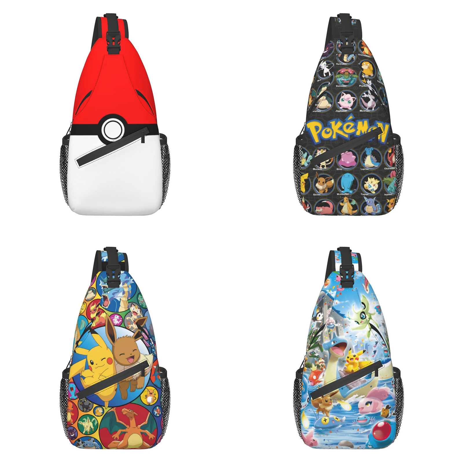 

Сумка-слинг через плечо с аниме покемоном для женщин и мужчин