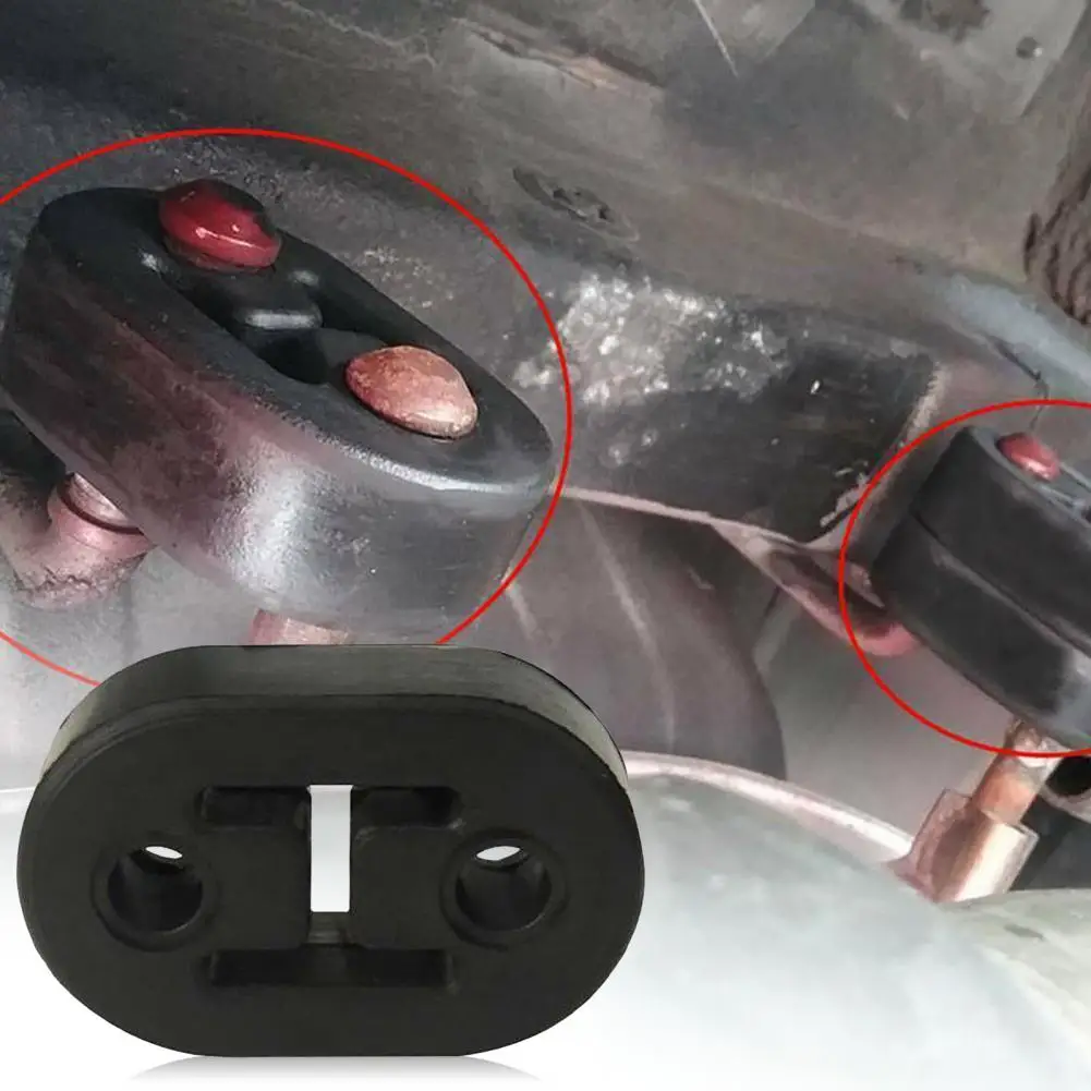 

Exhaust Pipe Bracket 2 Holes Superior Replacement Black Universal Car Tail Pipe Mount for Car