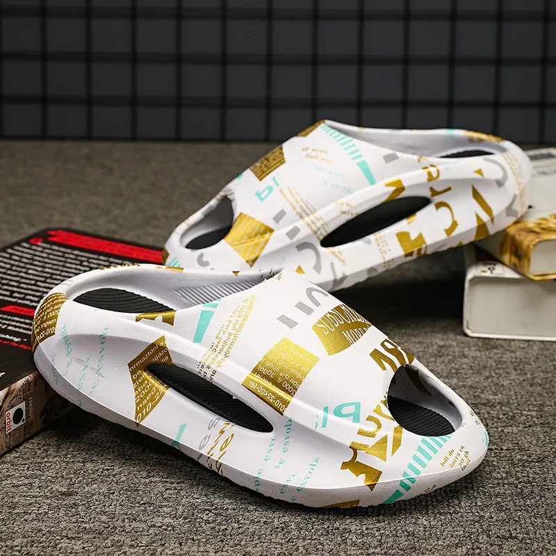 Мужские Нескользящие пляжные сандалии мягкие босоножки из ЭВА на толстой