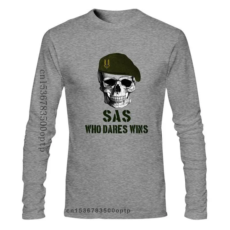 

Мужская одежда SAS BRITISH Спецназ-новая хлопковая серая футболка с круглым вырезом
