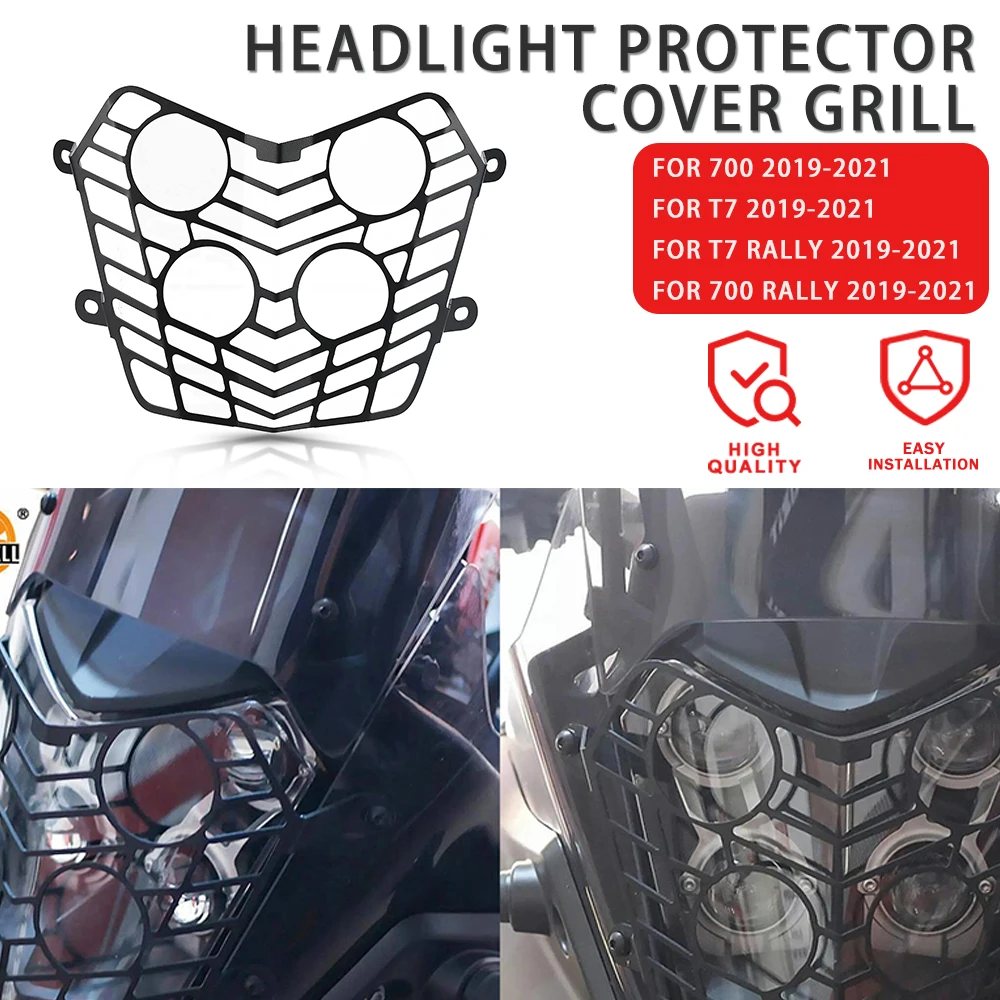 

2023 Headlight Protector Guard Grill Cover Motorcycle For YAMAHA Tenere 700 XTZ700 XT700Z Rally T7 2019-2022 2021 Accessories