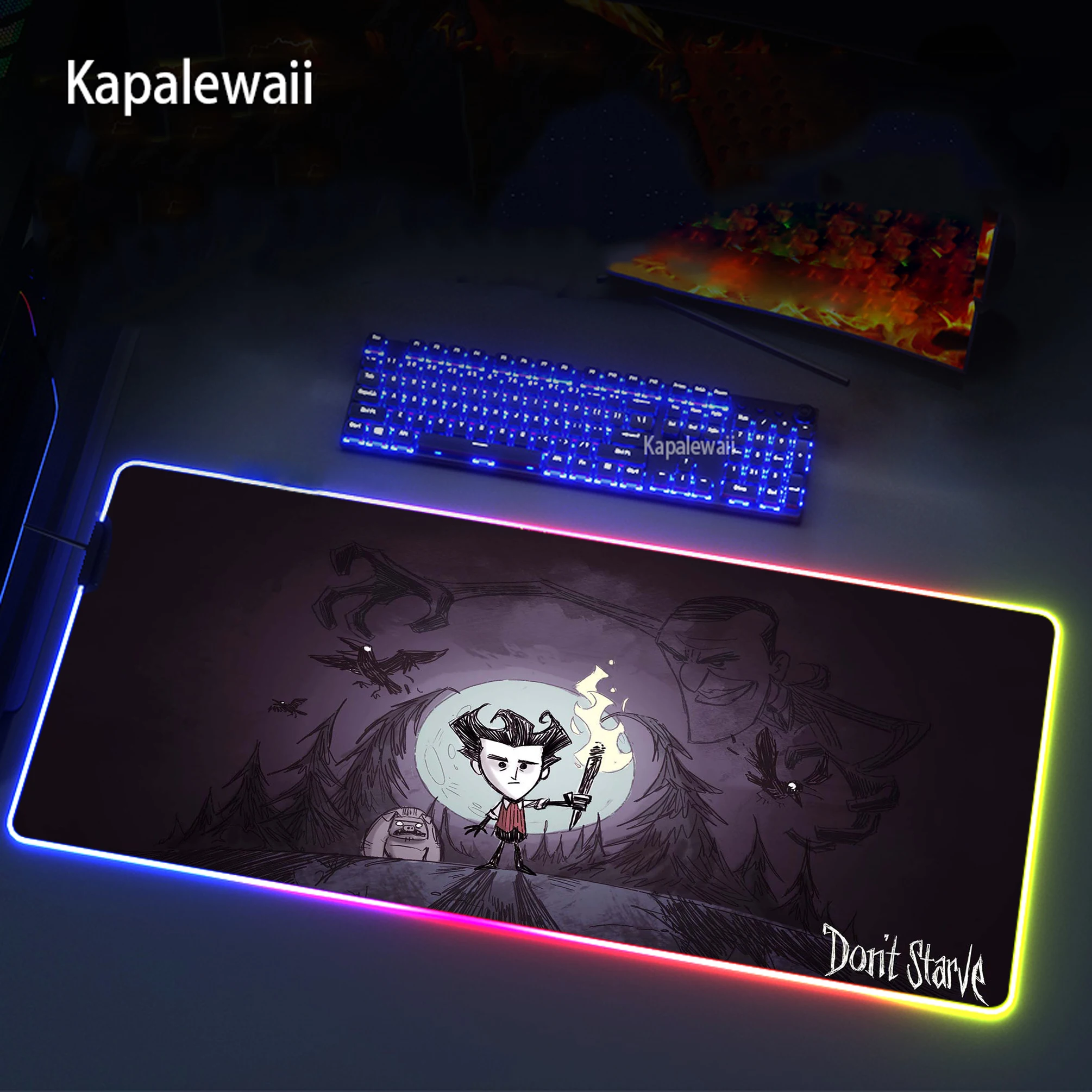 

Dont Starve Pc Game Computer Mousepad RGB Large Mouse Pad Gamer XXL Mouse Carpet Big Mause Pad Desk Play Mat With Backlit