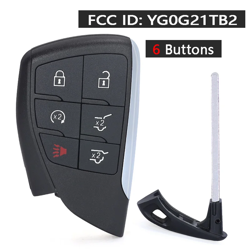 KEYECU ASK 434 МГц ID49 Чип FCC ID: YG0G21TB2 Умный дистанционный автомобильный брелок для Chevrolet Suburban Tahoe GMC Yukon 2021 2022 2023