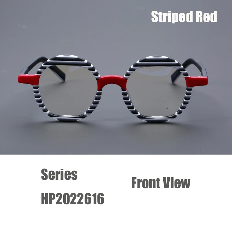 

JIANDAN Designer Handmade Color-blocking Stripes Glasses Can Be Equipped With Myopia Anti-blue Light Lenses For Live Broadcast