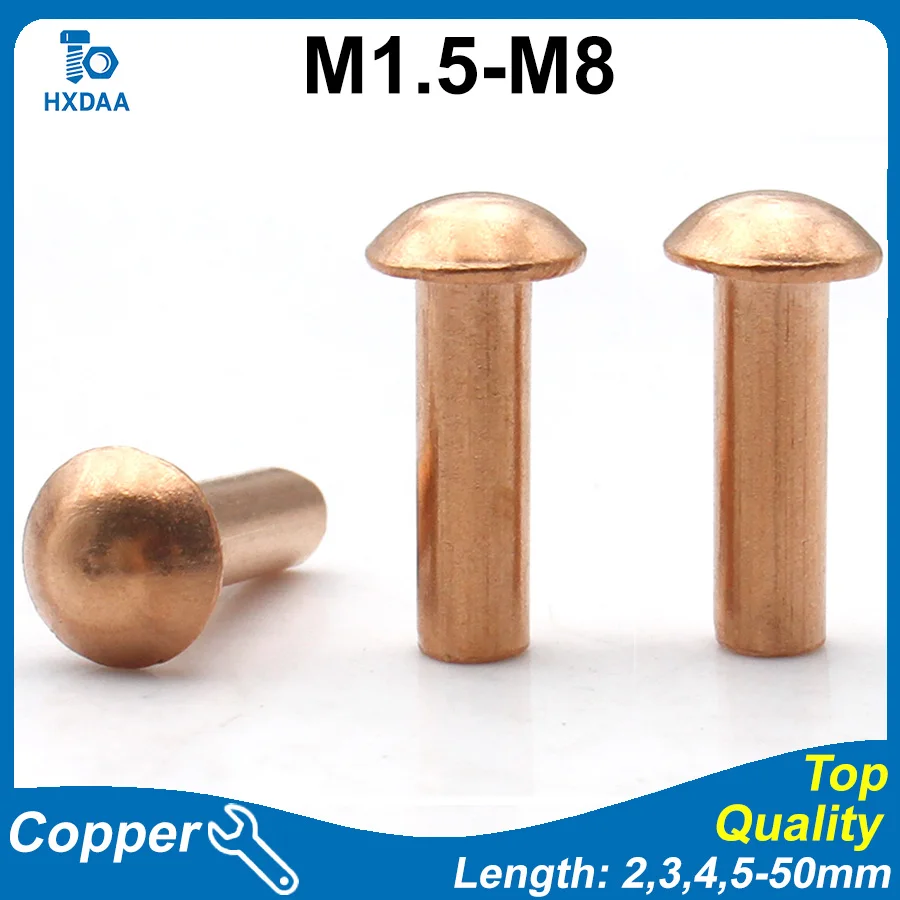 

Медные заклепки XIAOCHAO WJ4040 красные круглые M1.5-M8 для металлообработки