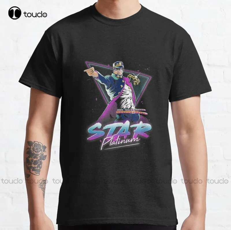 

New Star Platinum 80S Vibe Jojos Bizarre Adventure Classic T-Shirt Shirts For Women Cotton Unisex Tee Shirt Fashion Funny Tshirt