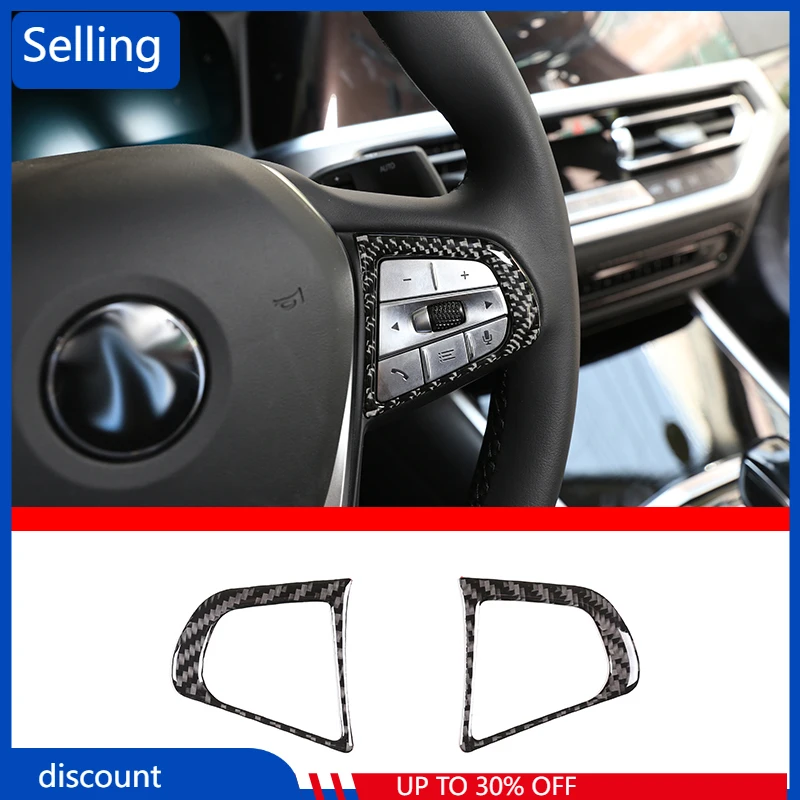 

For BMW 3 Series G20 G28 2020-21 Car interior real carbon fiber door cup holder panel cover trim accessories (Soft carbon fiber)